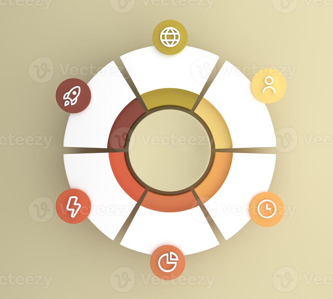 cirkel tabel infographic sjabloon voor presentaties, banier ontwerp voor reclame foto