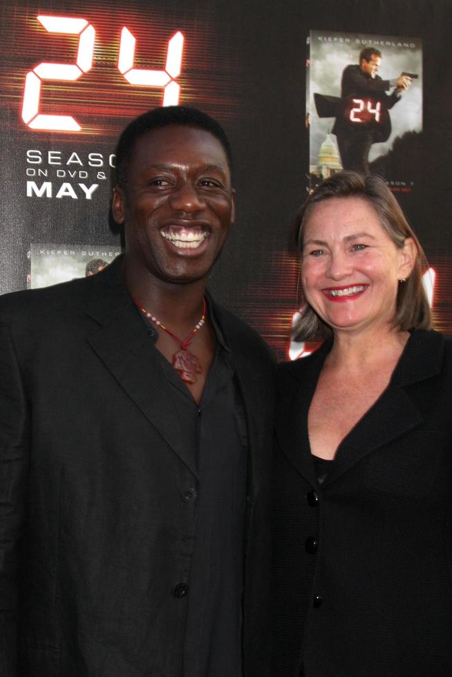 hakeem kae-kazim en kers Jones aankomen Bij de 24 seizoen slotstuk screening seizoen 8, en seizoen 7 DVD vrijlating Bij de wadworth theater in Westwood, ca Aan mei 12, 2009 foto