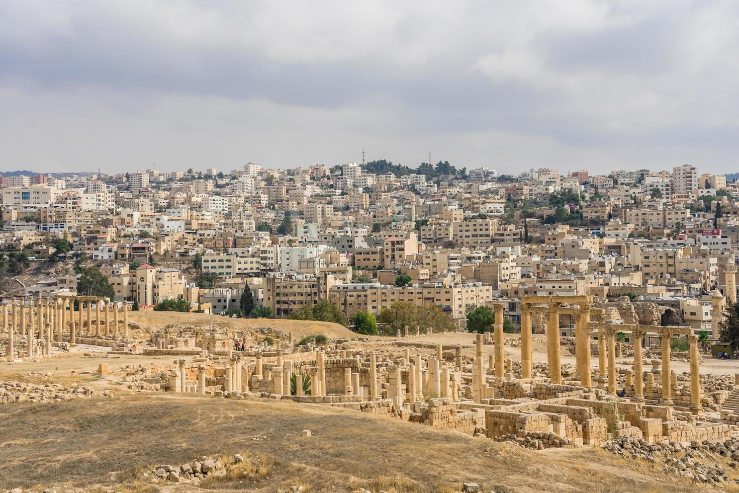 oude Romeinse ruïnes in Jerash, Jordanië foto