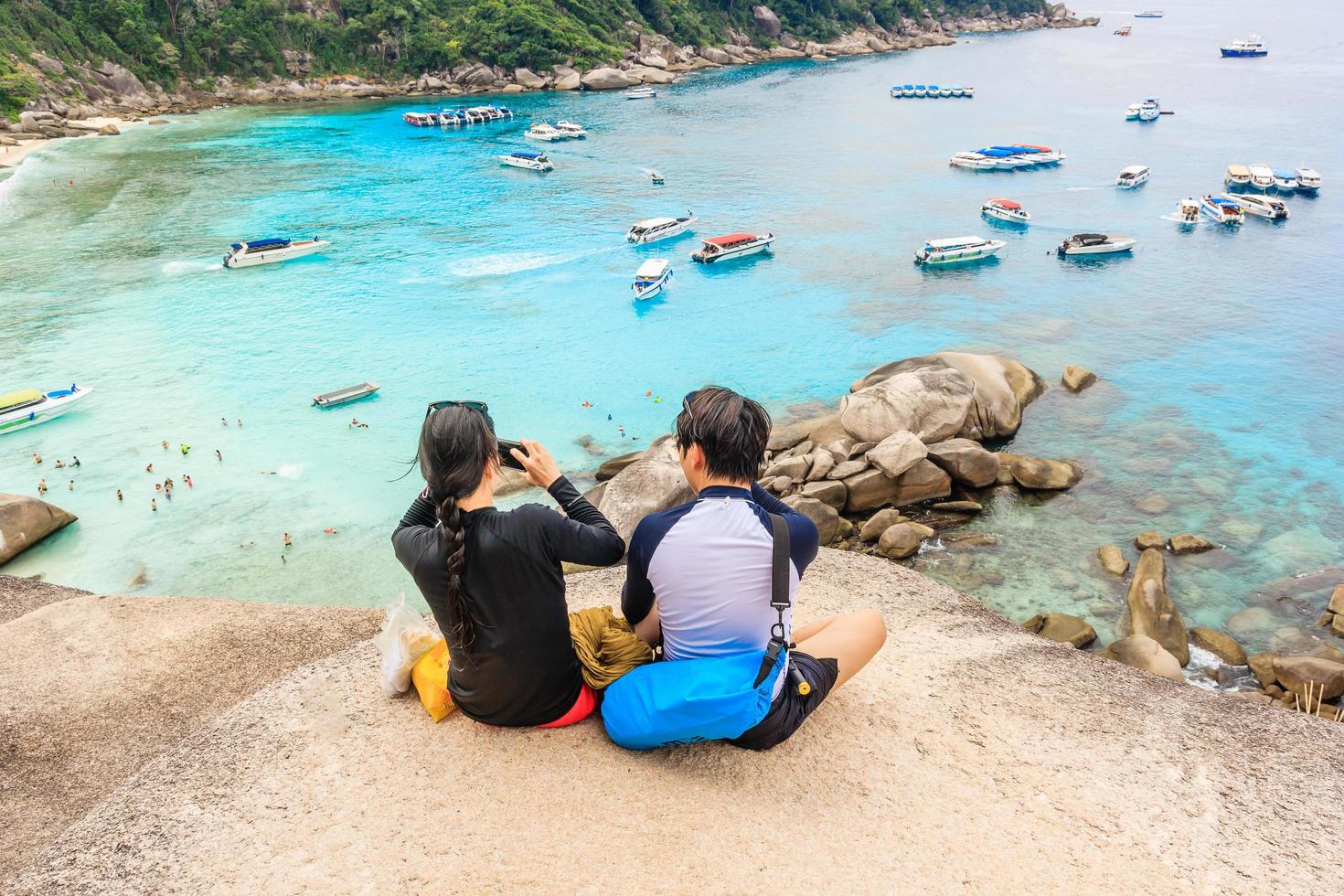 mensen op de similan-eilanden, phang nga, thailand, 2017 foto