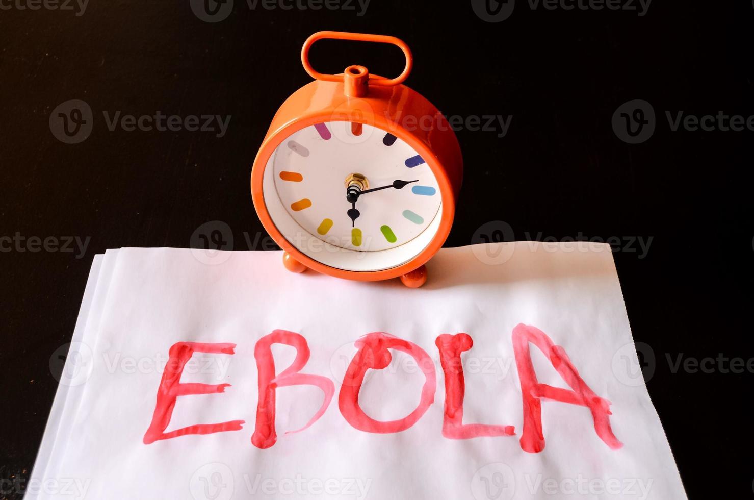 handgeschreven ebola teken foto