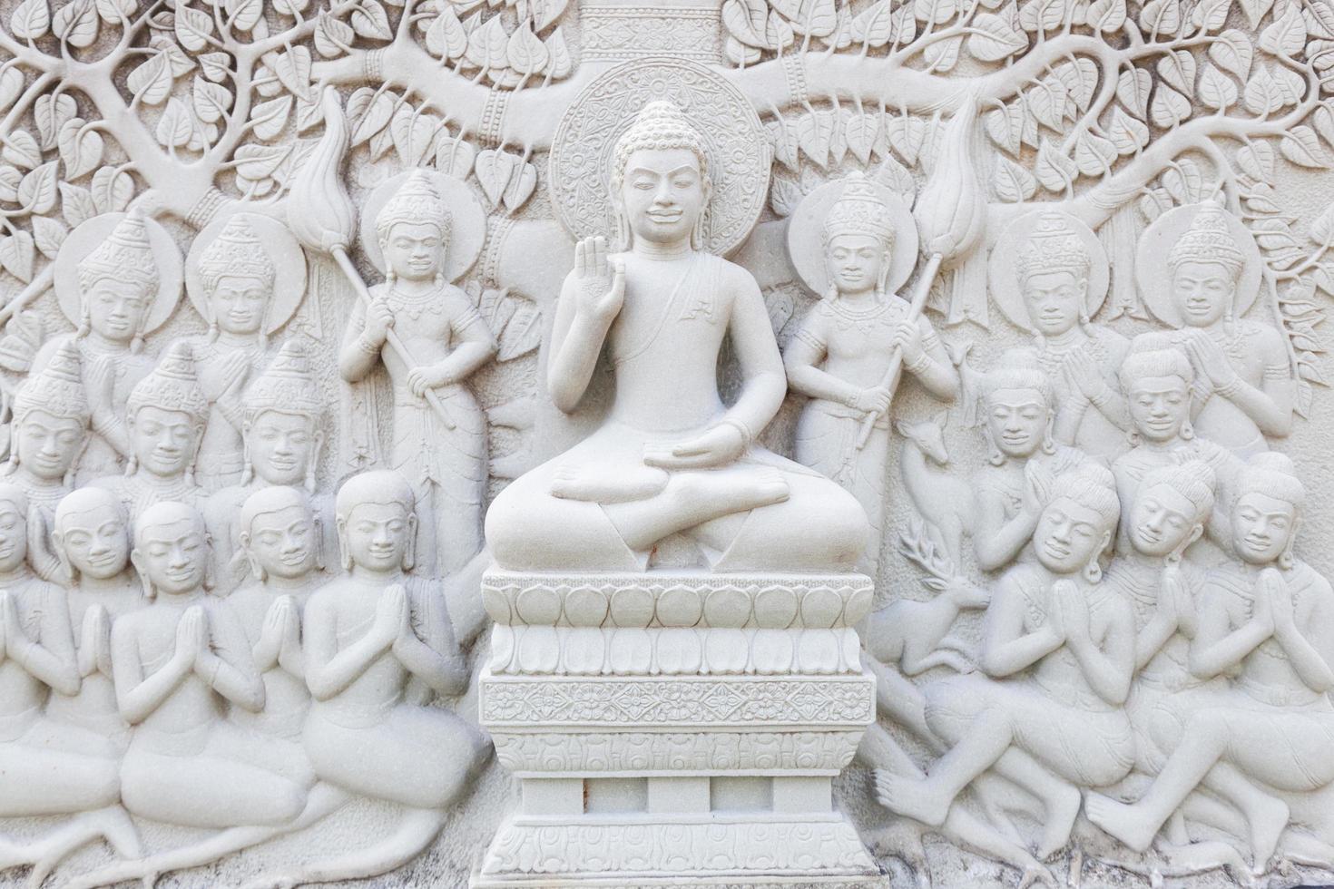 steenhouwen van boeddha in thailand foto