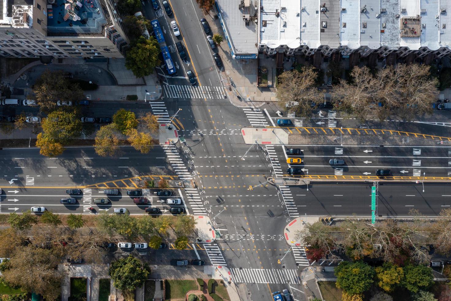 nieuw york - okt 23, 2021, antenne straatbeeld visie lang oceaan parkway in brooklyn, nieuw york. foto