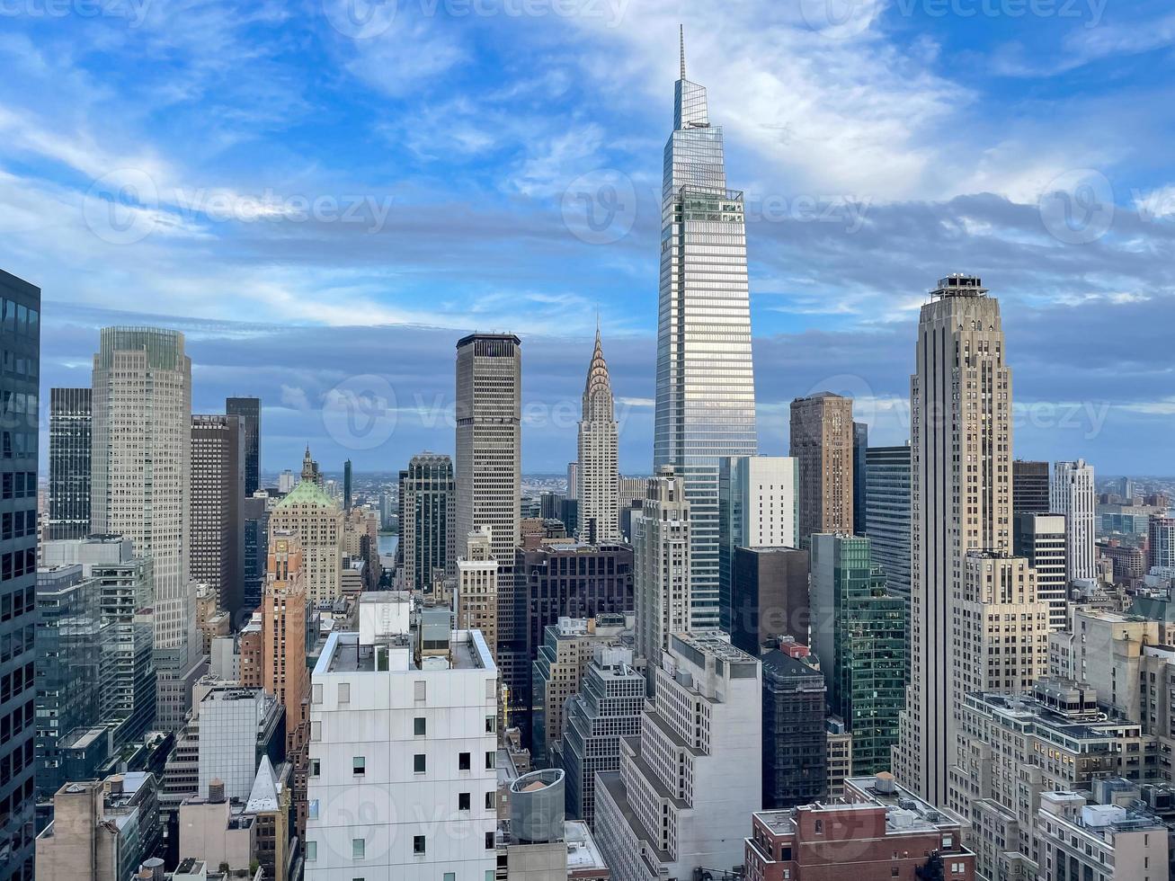 antenne visie van de Midtown horizon in Manhattan, nieuw york stad. foto