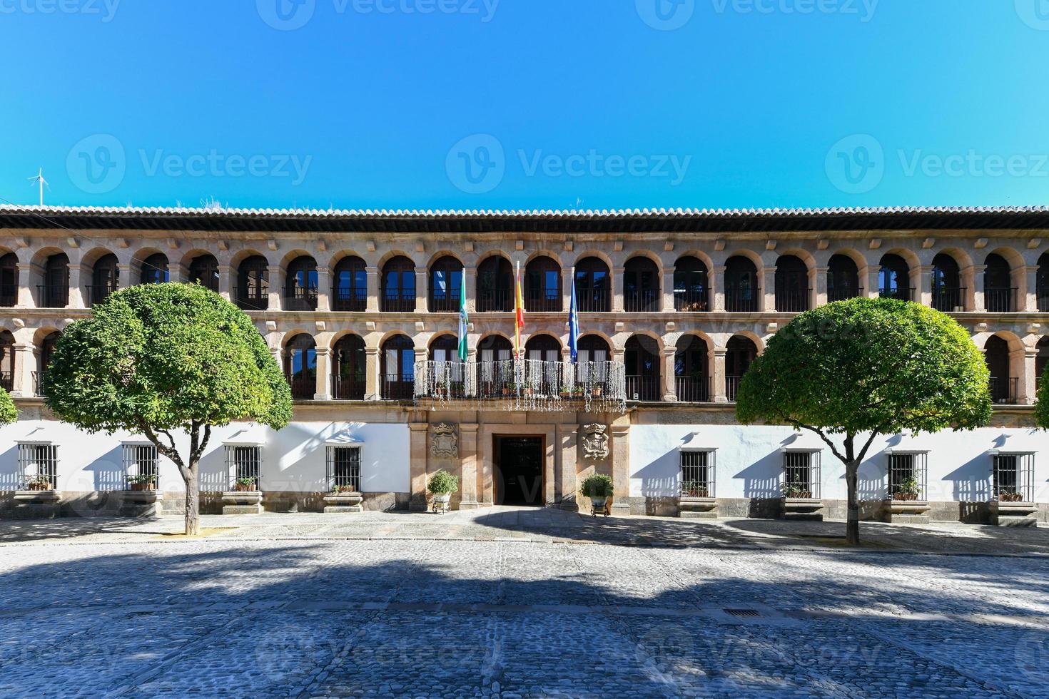 voorkant facade van de stad- hal van ronda, Malaga provincie, Andalusië, Spanje foto