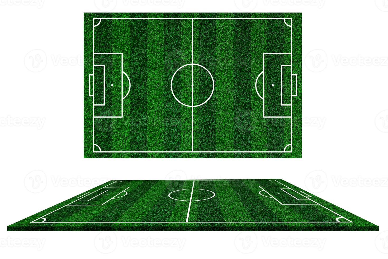 verzameling van voetbal veld- elementen uitzicht, groen gras Amerikaans voetbal veld- van kunstmatig gras achtergrond , spelen veld- van voetbal, wit lijnen dat afbakenen de gebieden foto