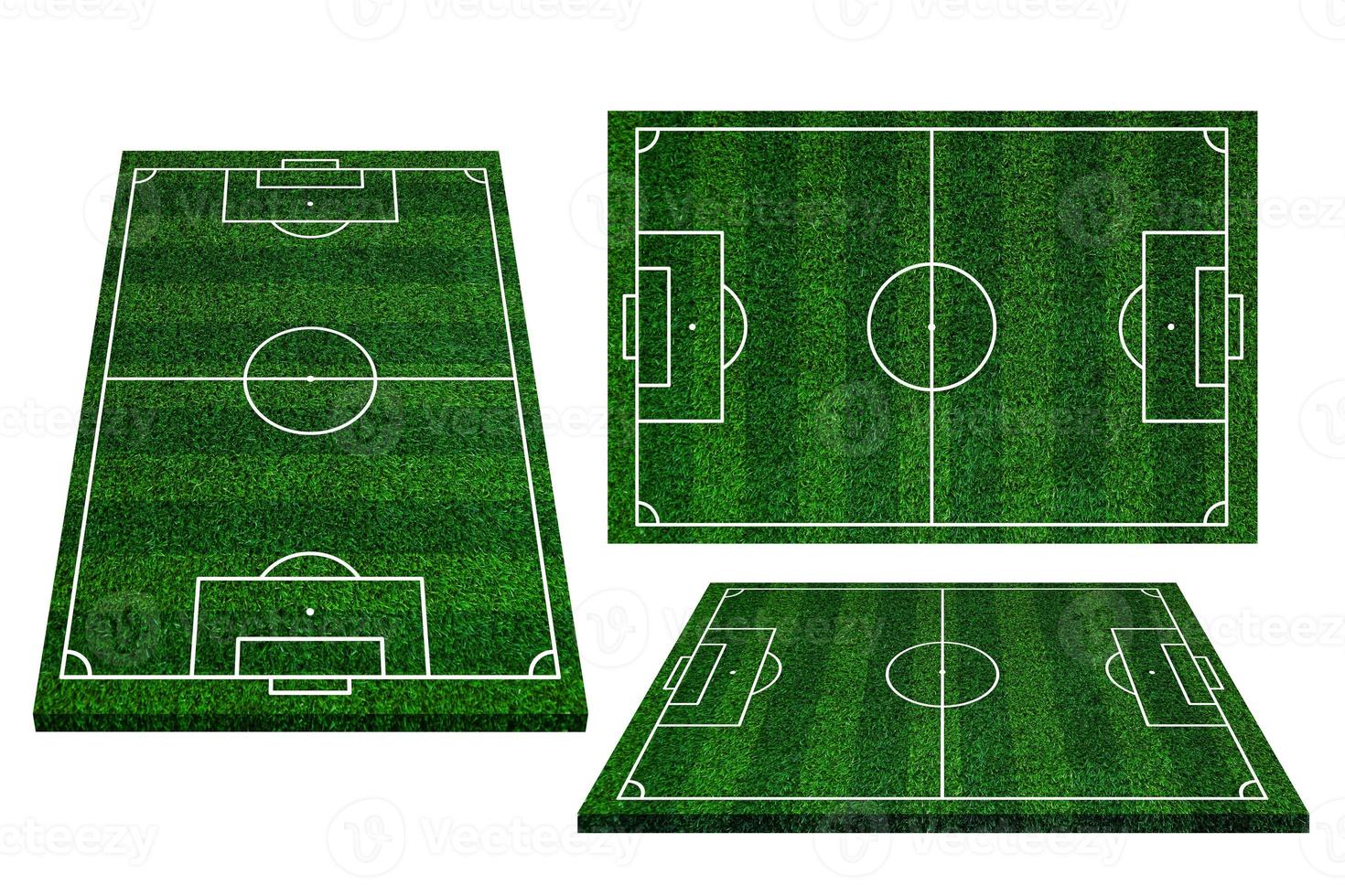 verzameling van voetbal veld- elementen uitzicht, groen gras Amerikaans voetbal veld- van kunstmatig gras achtergrond , spelen veld- van voetbal, wit lijnen dat afbakenen de gebieden foto