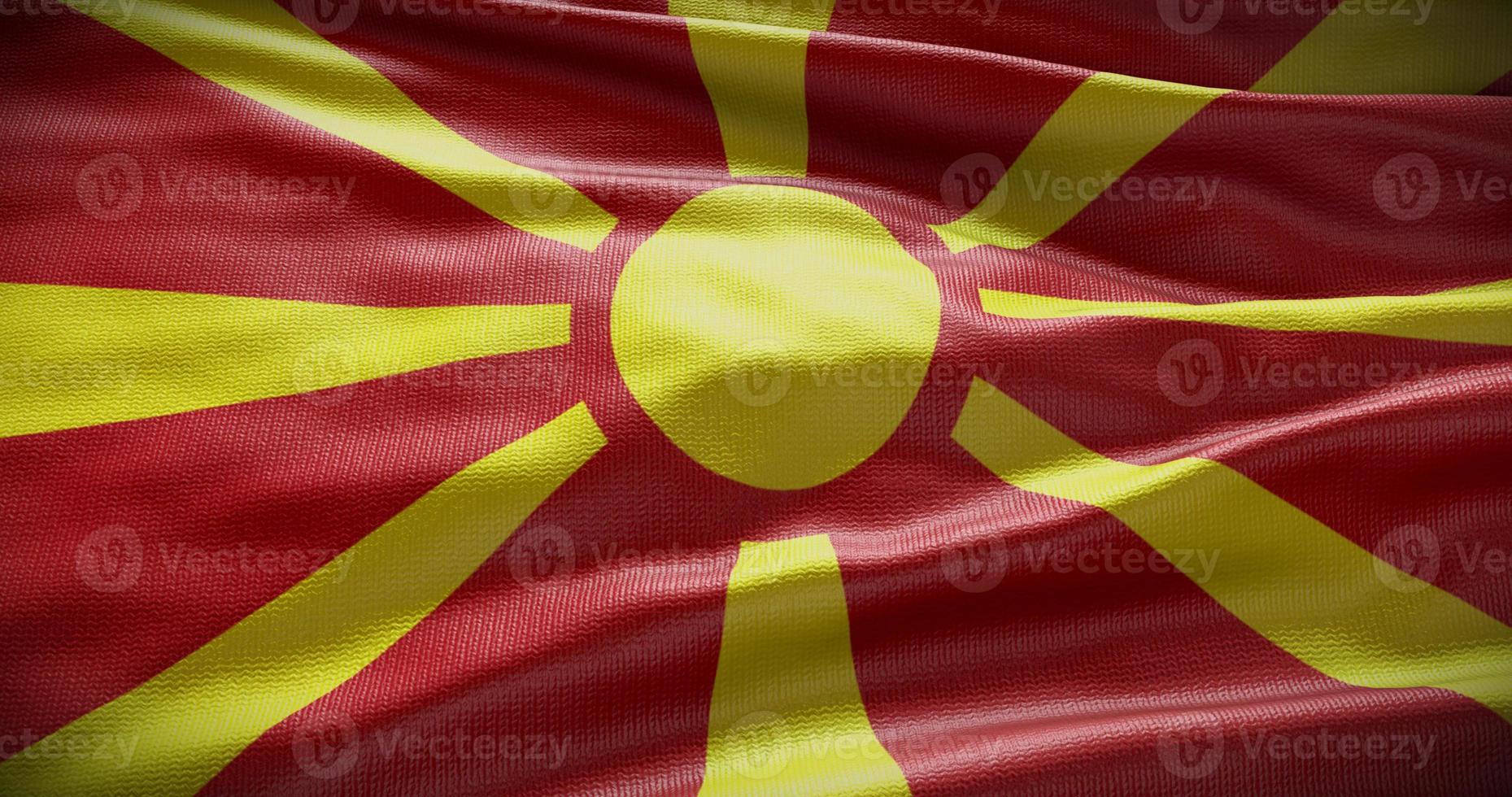 noorden Macedonië nationaal vlag achtergrond illustratie. symbool van land foto