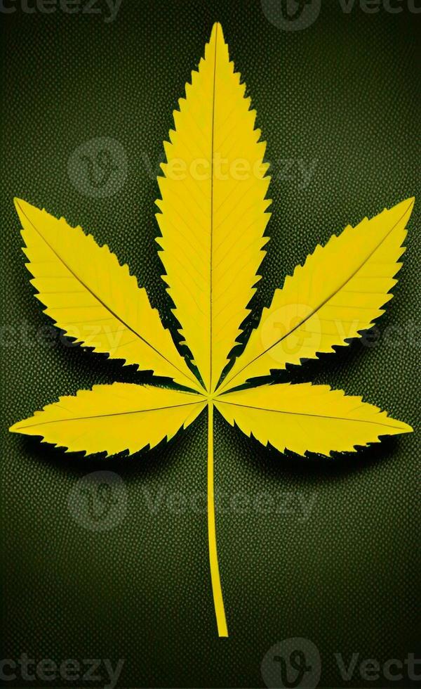groen marihuana blad in natuur patroon ontwerp foto