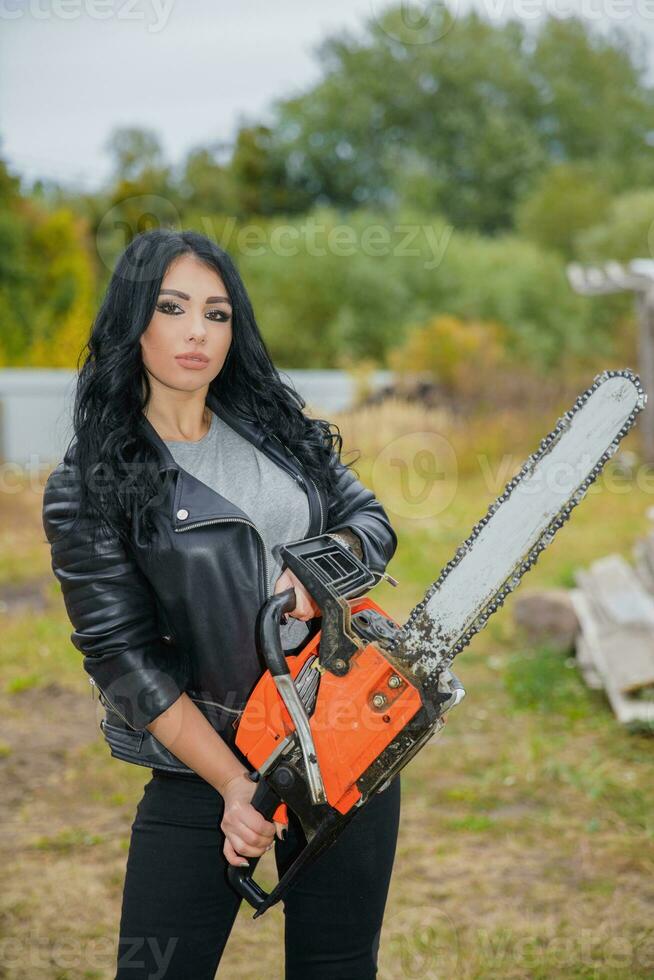 portret van een schattige brunette foto