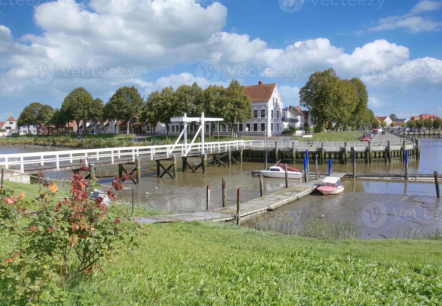 toenning Bij eider rivier- Aan eiderstedt schiereiland, noorden zee, noorden Friesland, Duitsland foto