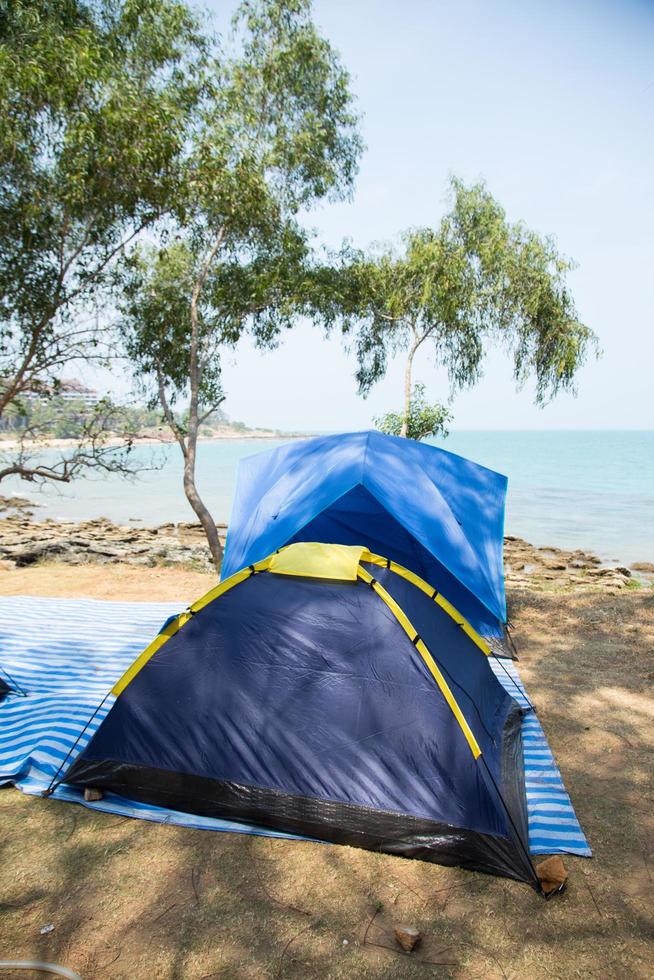 tent aan zee foto