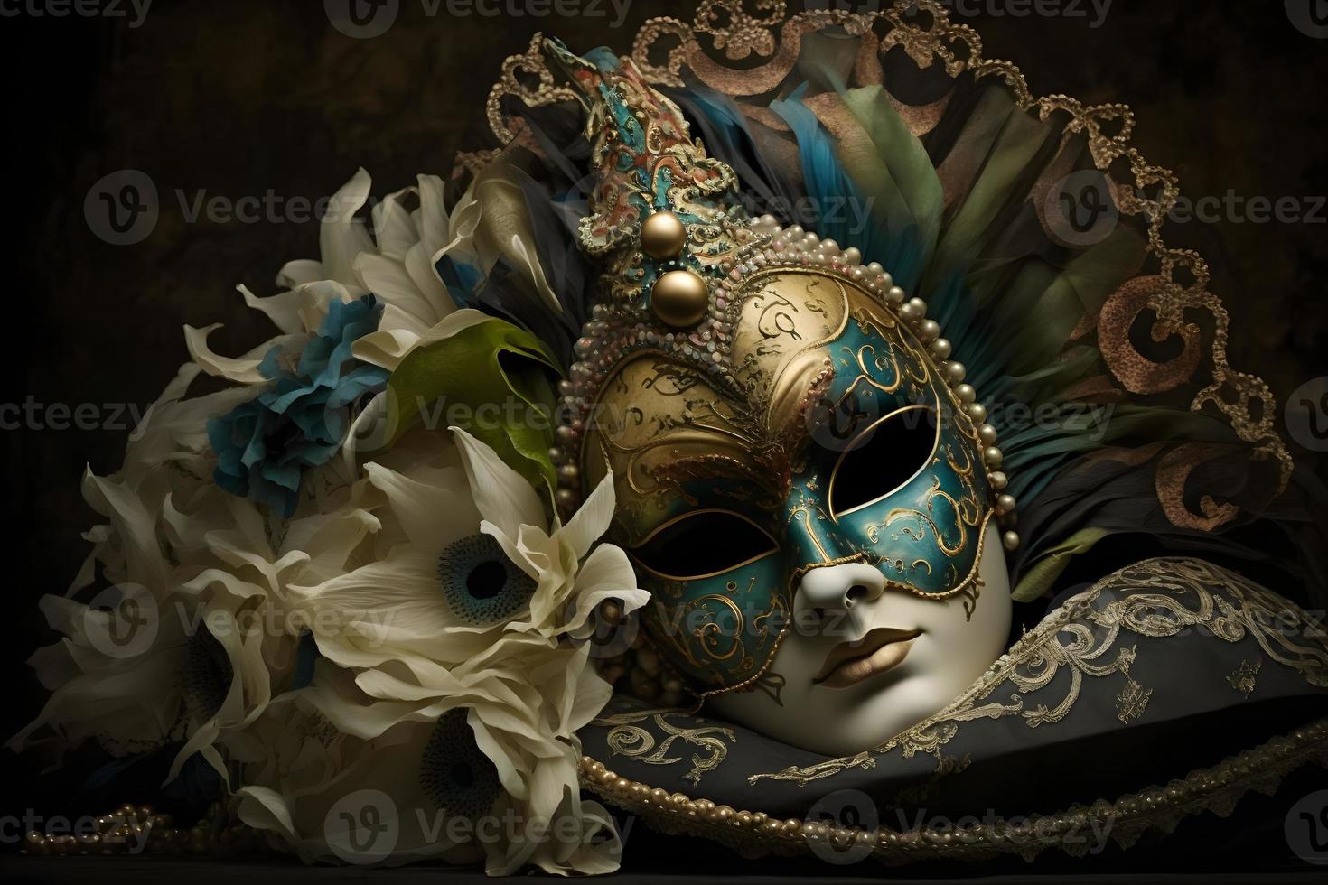 elegant masker van Venetiaanse carnaval foto