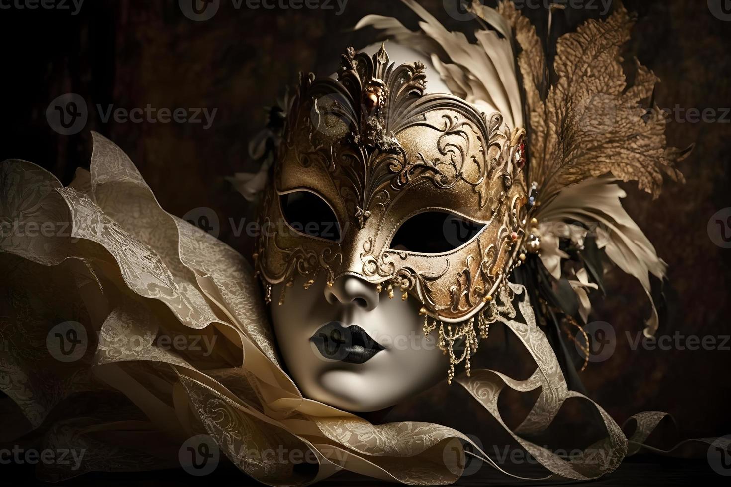 elegant masker van Venetiaanse carnaval foto