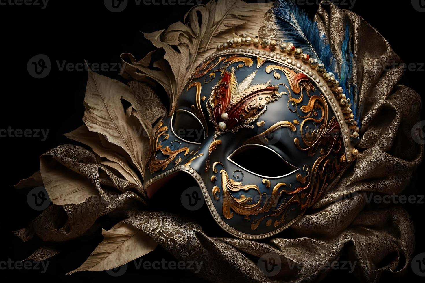 elegant samenstelling met Venetiaanse carnavals masker foto