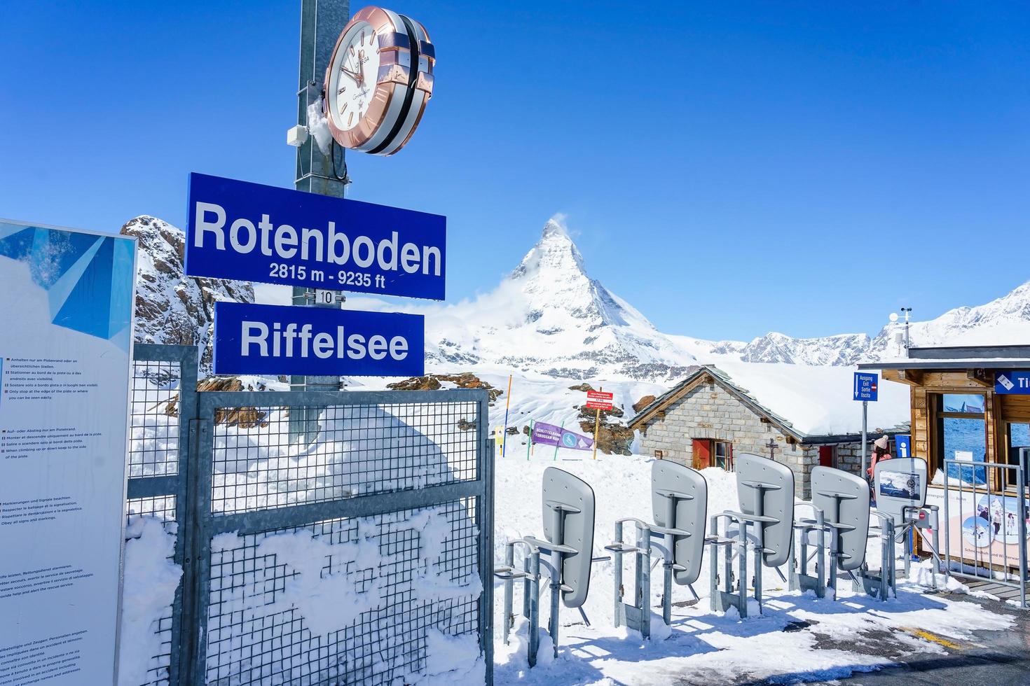 station Rotenboden in Zermatt, Zwitserland, 2018 foto