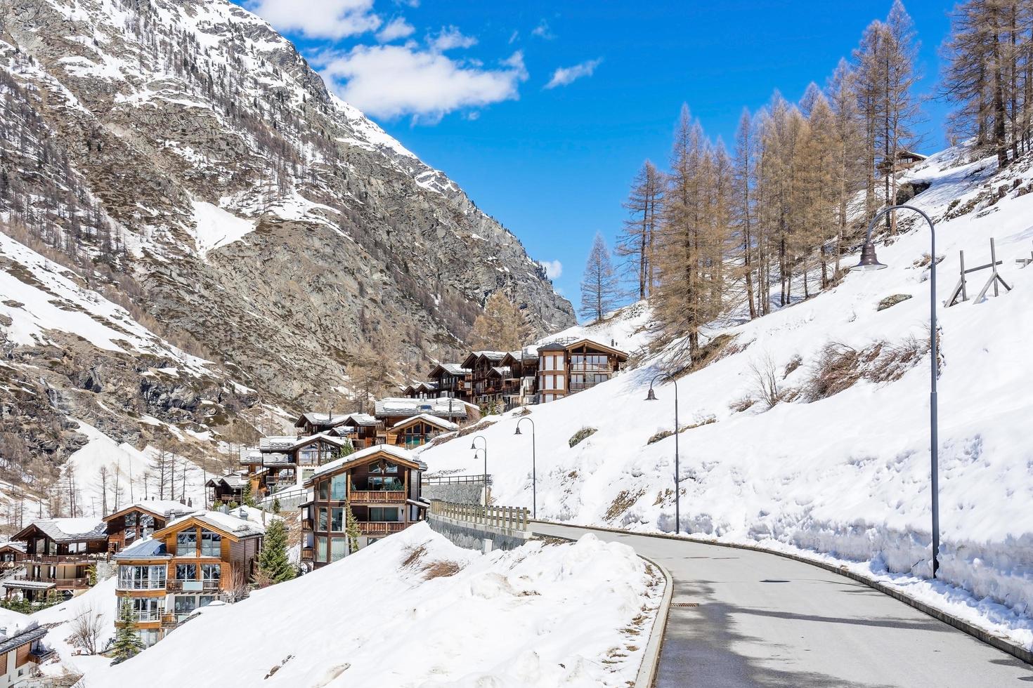 prachtig uitzicht op zermatt, zwitserland foto