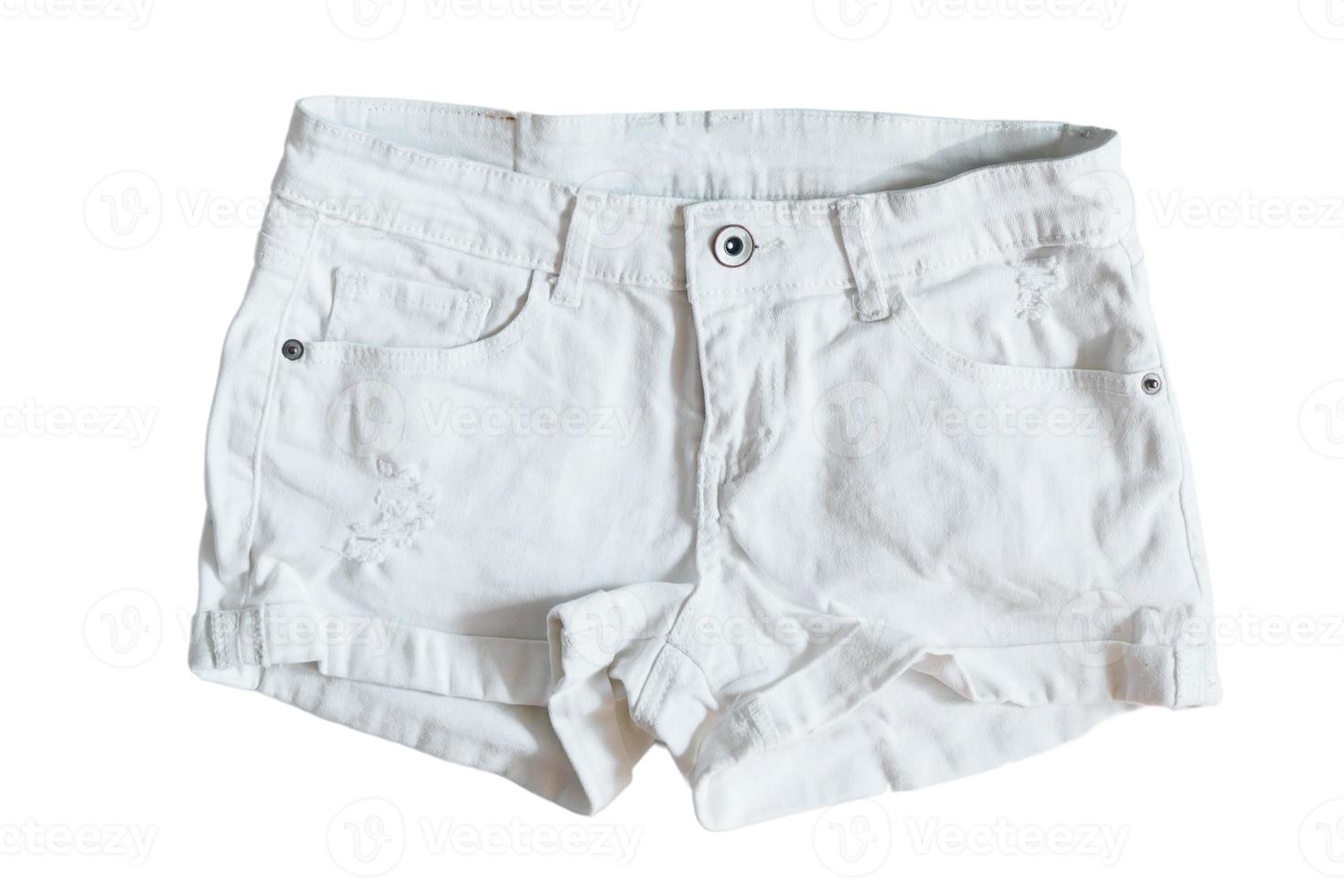 6114 wit shorts geïsoleerd Aan een transparant achtergrond foto