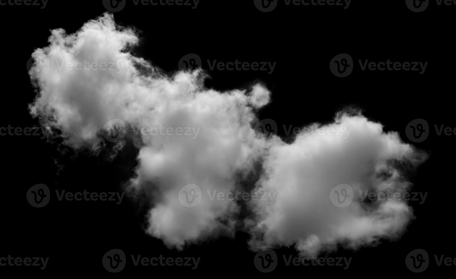 wit wolk geïsoleerd Aan zwart achtergrond,textuur rook, borstel effect foto