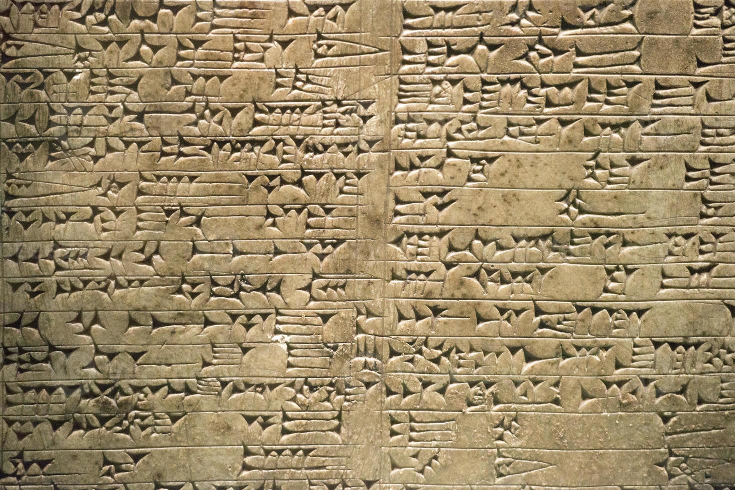 Assyrisch tablet geschriften van krijger god foto