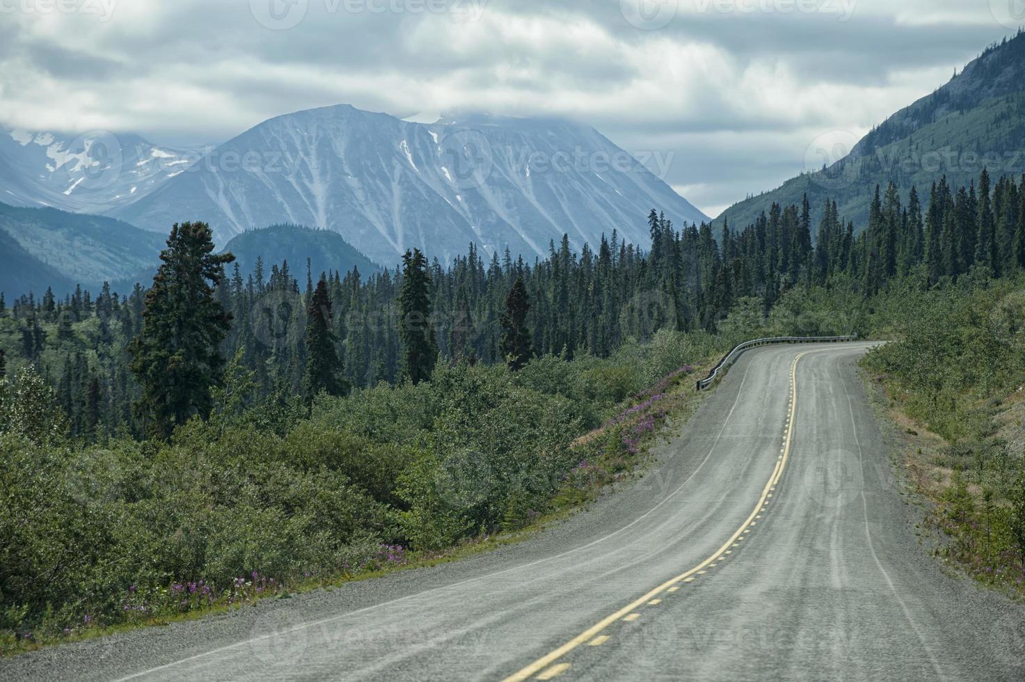 Brits Columbia wit voorbij gaan aan panorama foto