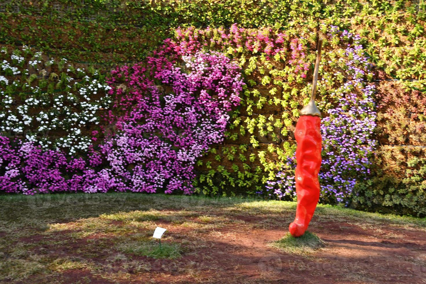 Genua, Italië - april 27 2017 - euroflora terugkeer naar Genua in de uniek scenario van de zenuwachtig parken foto