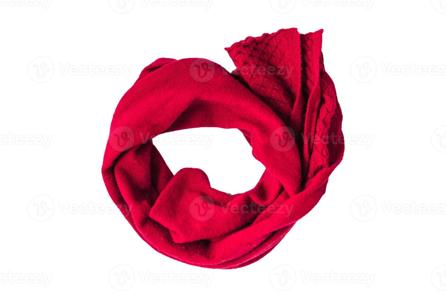4079 rood sjaal geïsoleerd Aan een transparant achtergrond foto