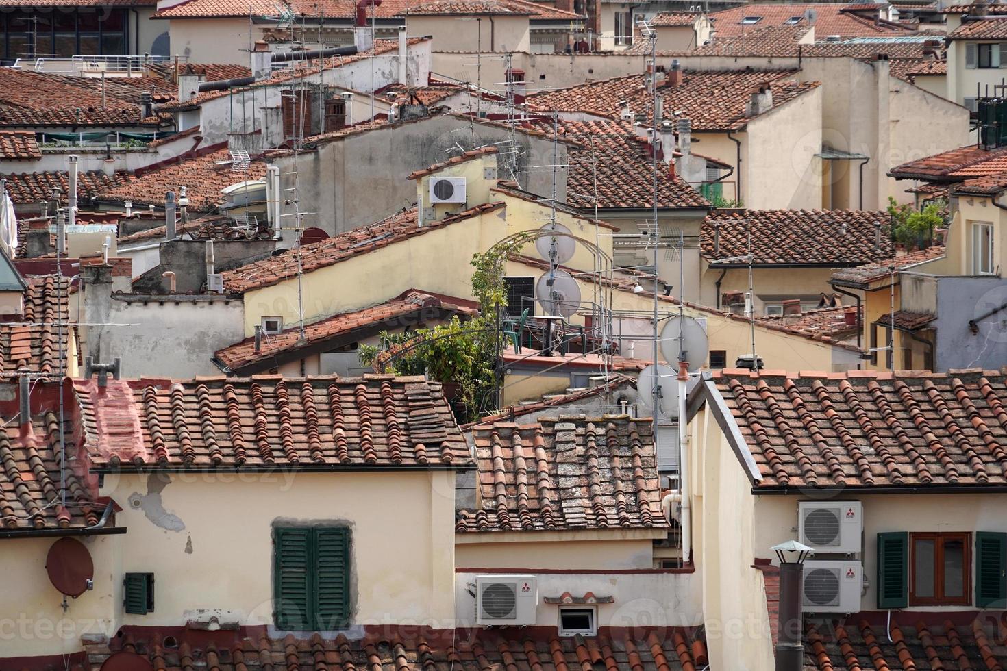 Florence Italië oud huizen daken detail foto