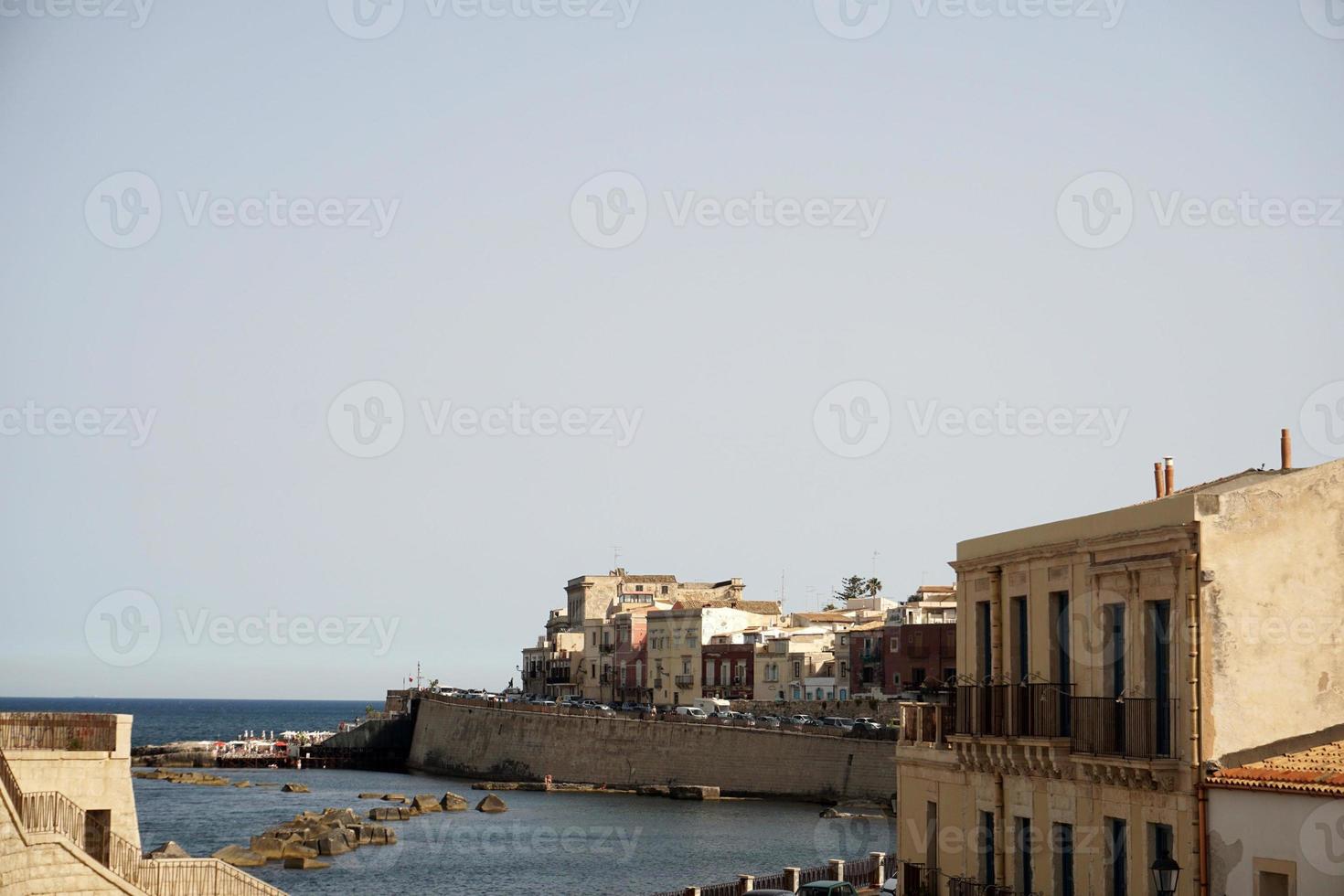 ortigia Syracuse Sicilië Italië oud huizen foto