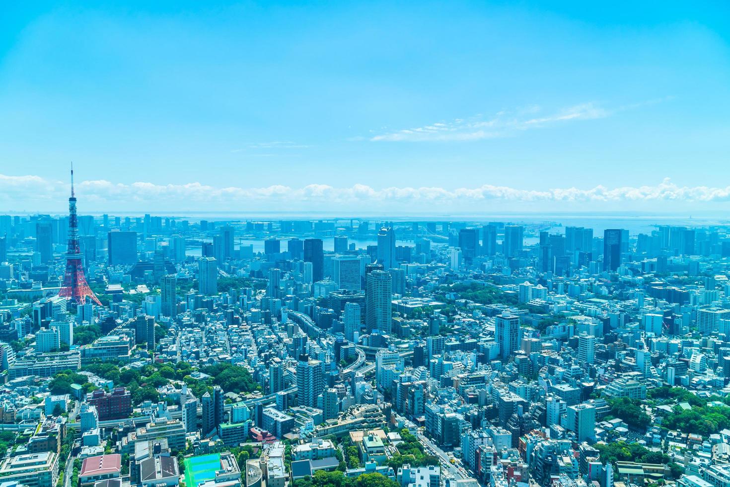 stadsgezicht van de stad van tokyo, japan foto