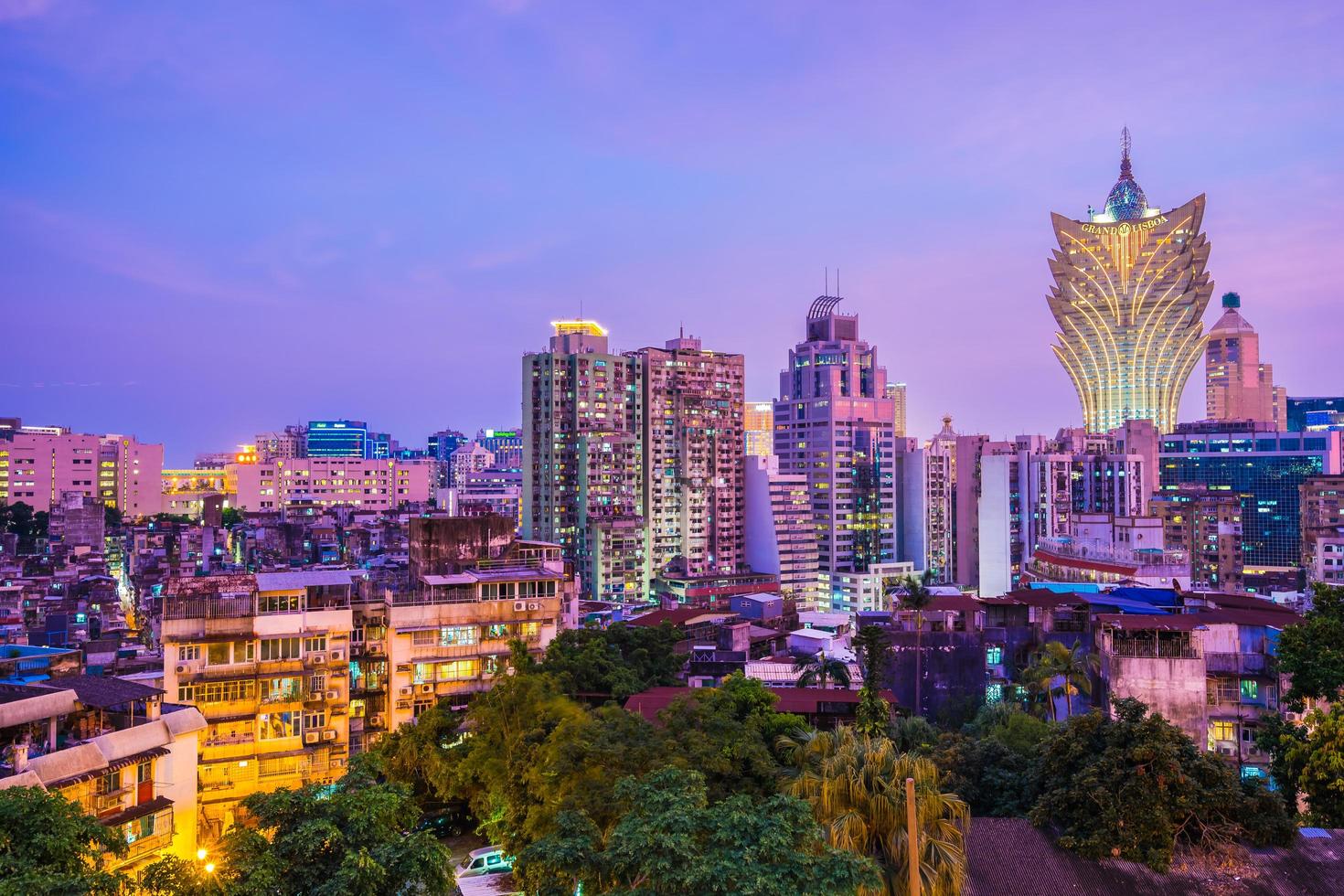 stadsgezicht van de stad Macau foto