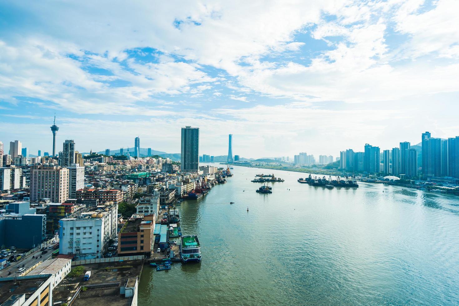 stadsgezicht van de stad Macau foto