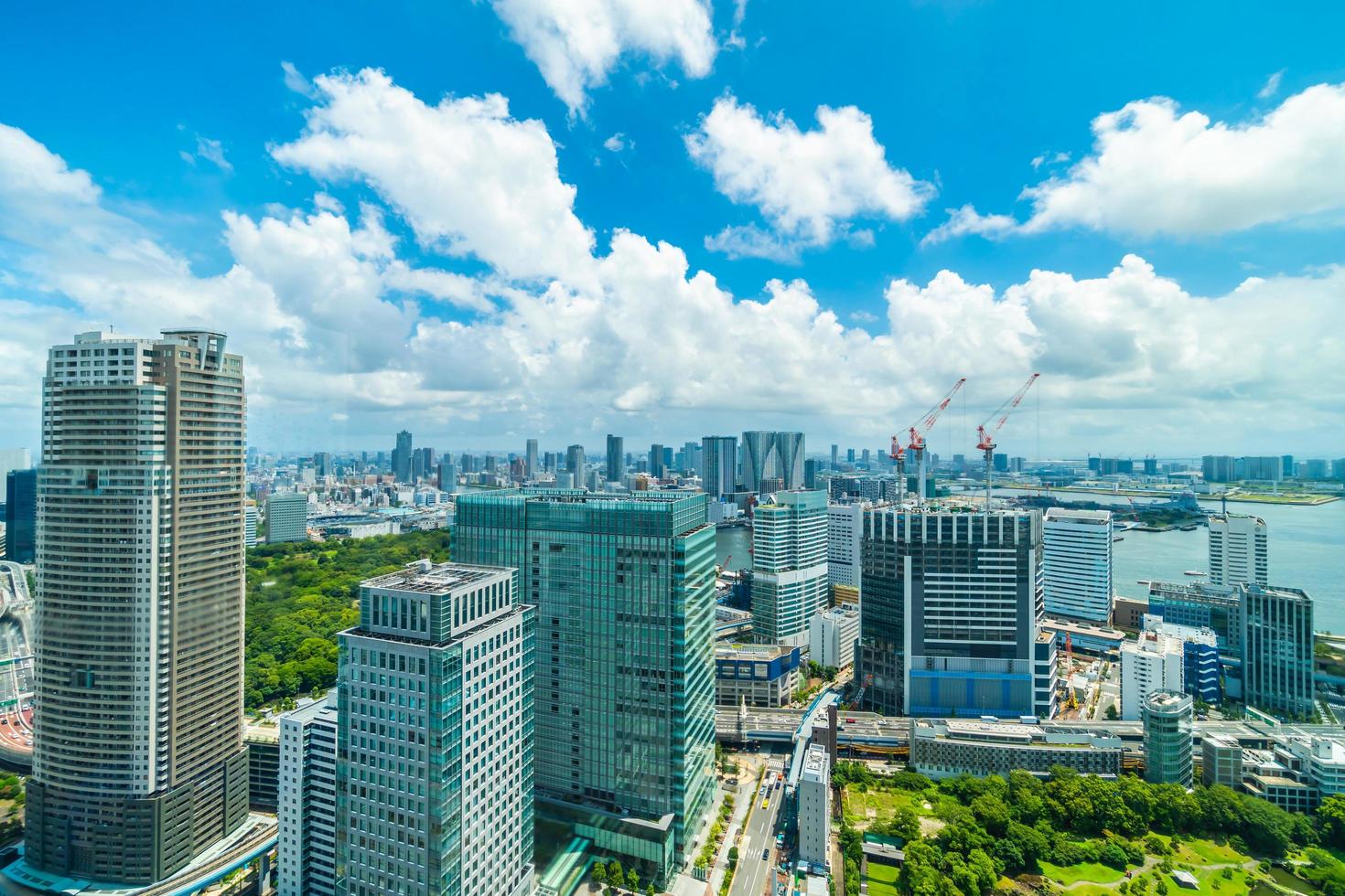 gebouwen in tokyo city, japan foto