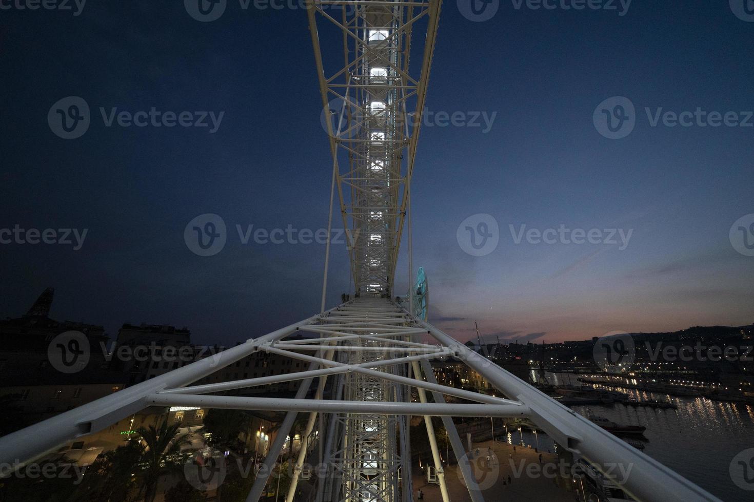 panoramisch wiel nacht visie foto