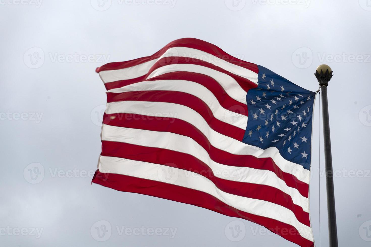 Amerikaans Verenigde Staten van Amerika golvend vlag foto