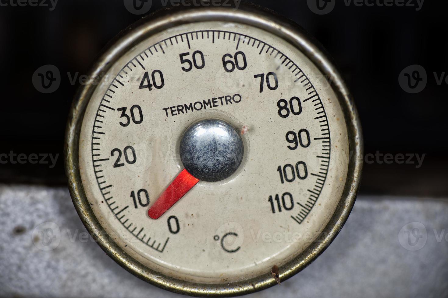 wijnoogst thermometer verkoudheid temperatuur foto