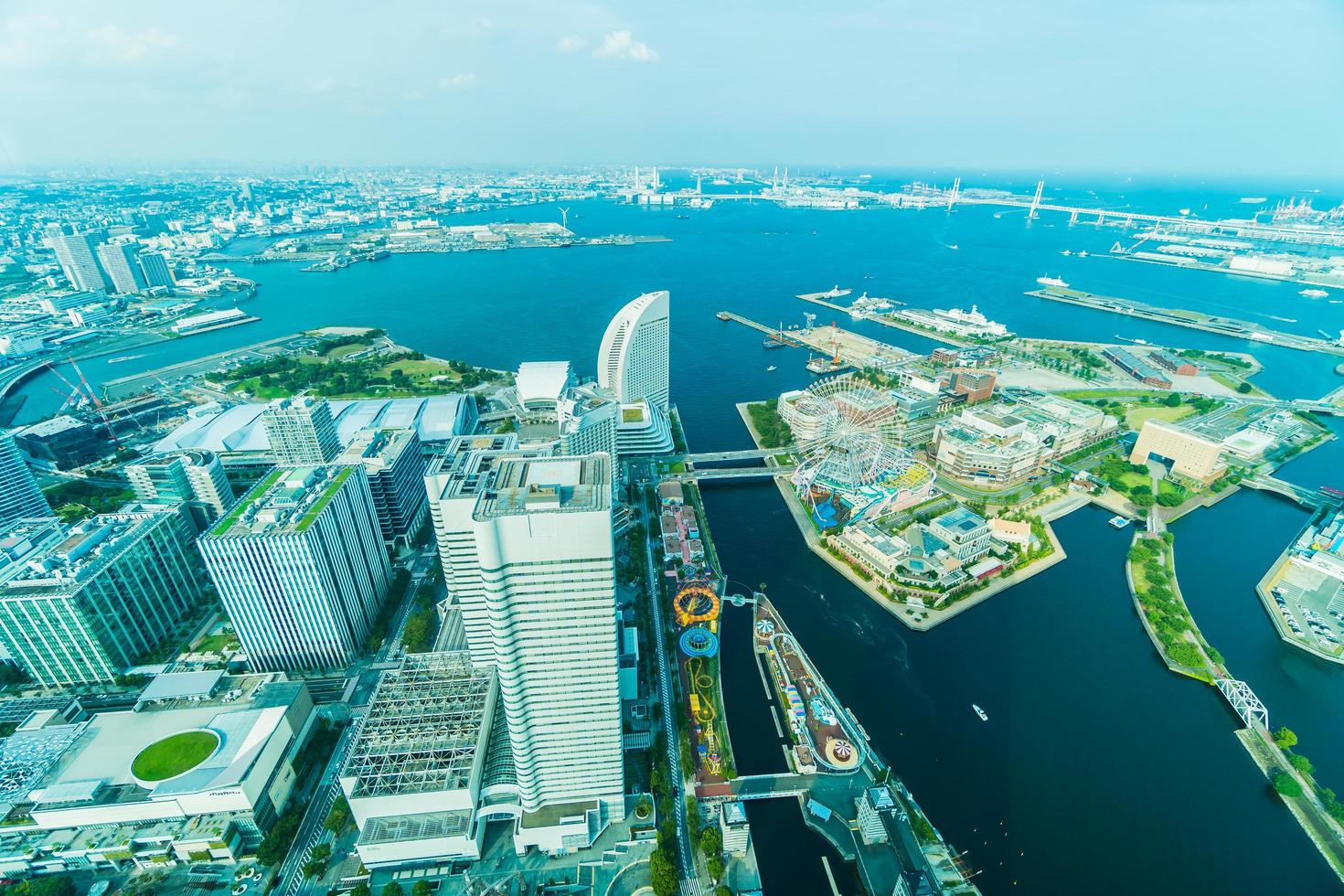 prachtige gebouwen in de stad Yokohama foto