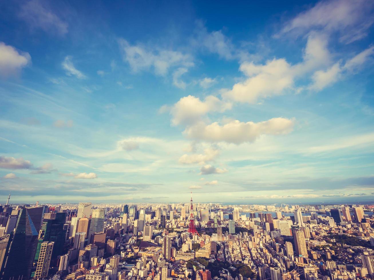 stadsgezicht van de stad van tokyo in japan foto