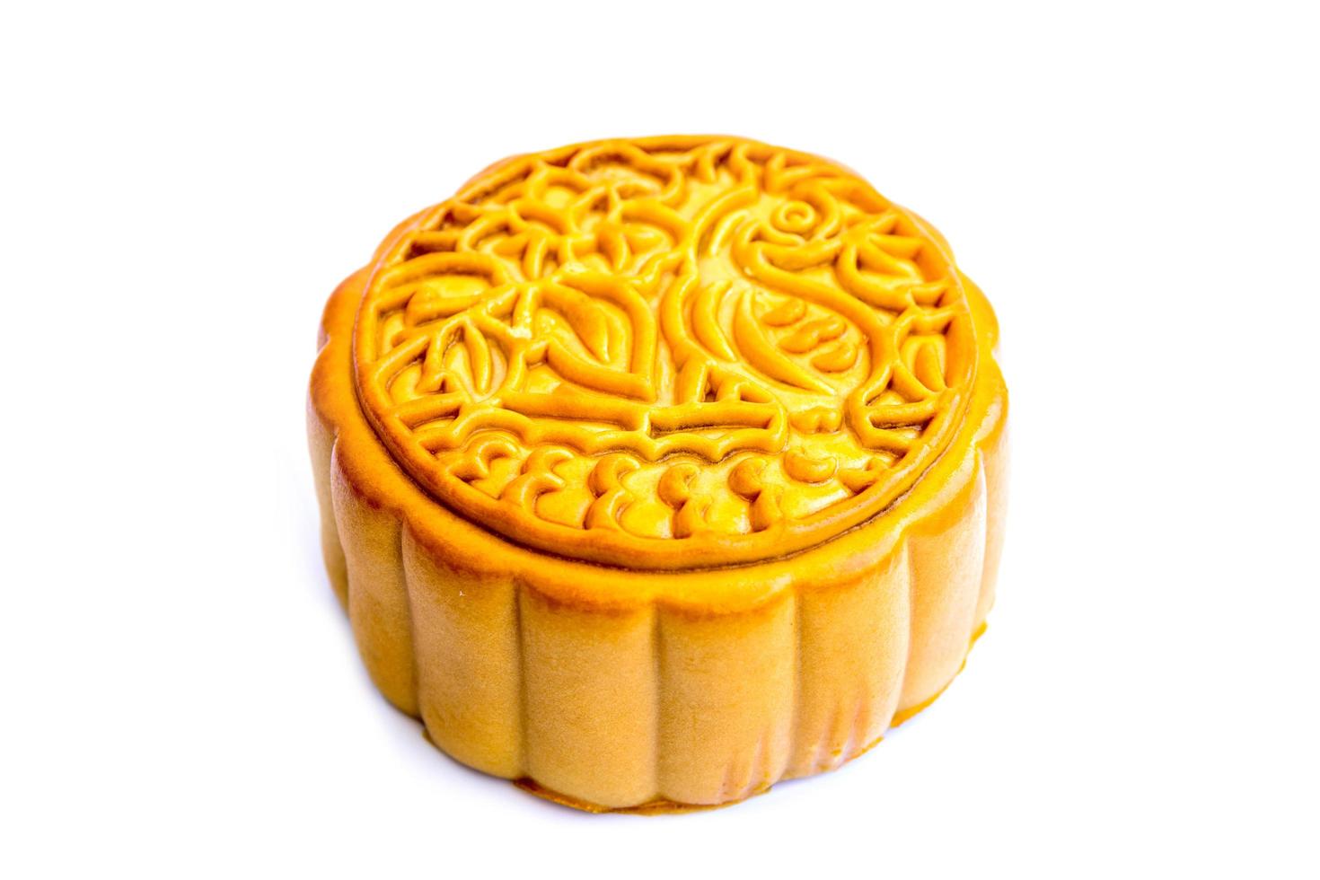 mooncake geïsoleerd op een witte achtergrond foto