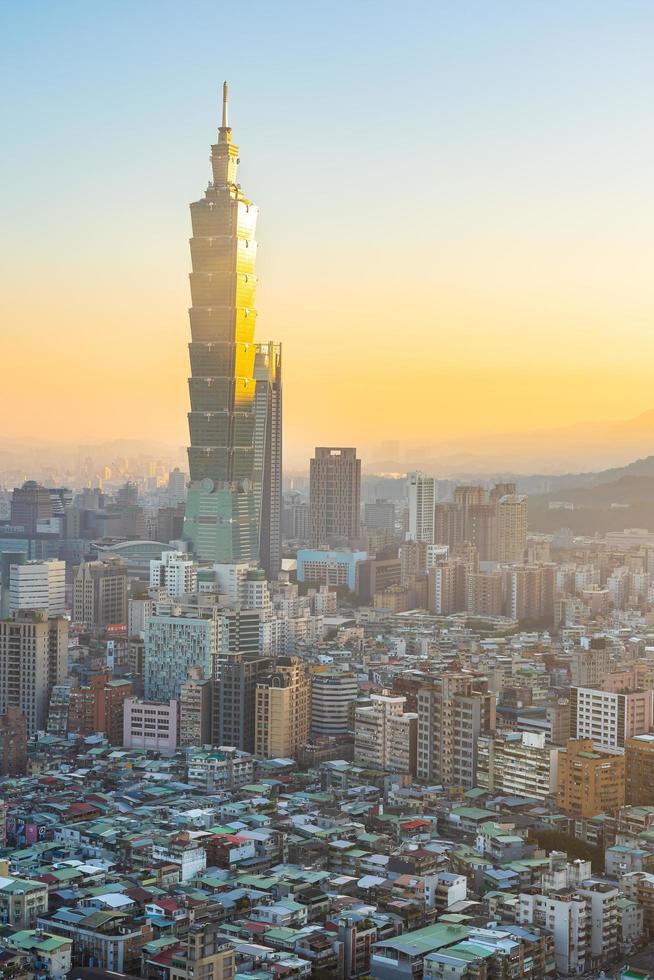 taipei 101 toren in de stad van taipei, taiwan foto