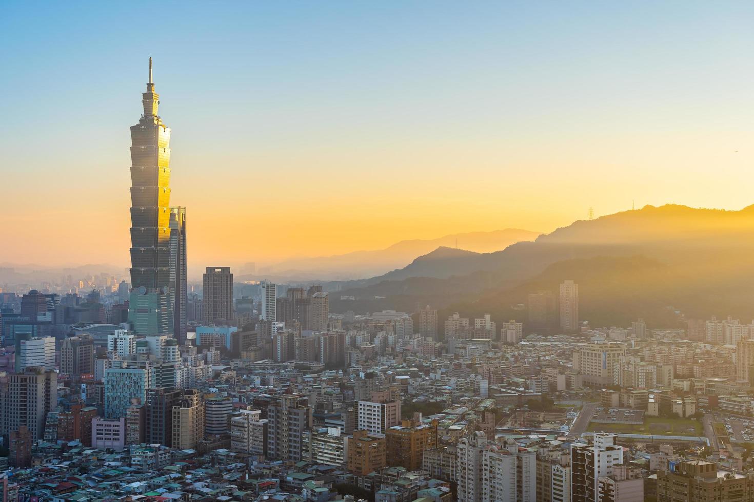 taipei 101 toren in de stad van taipei, taiwan foto