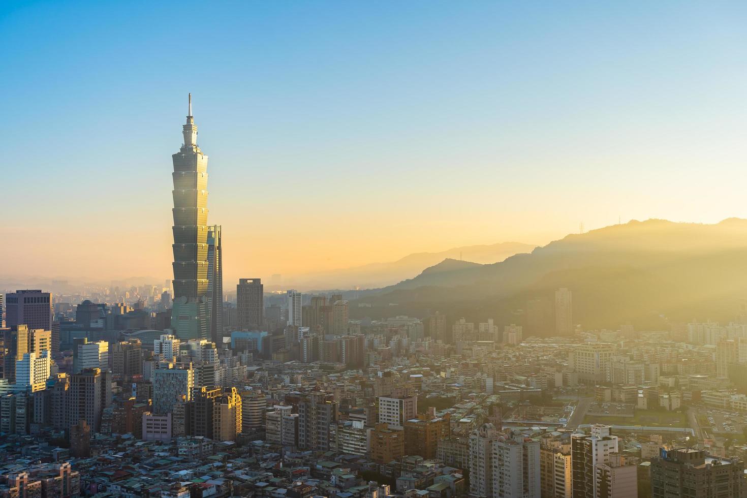 taipei 101 toren in de stad van taipei, taiwan foto