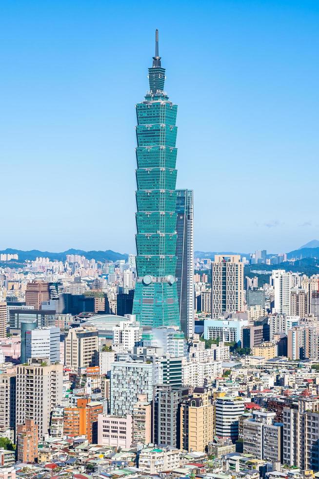 taipei 101 toren in de stad van taipei, taiwan foto