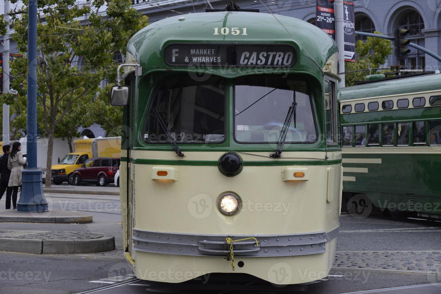 san francisco oud wijnoogst kabel trolley auto foto