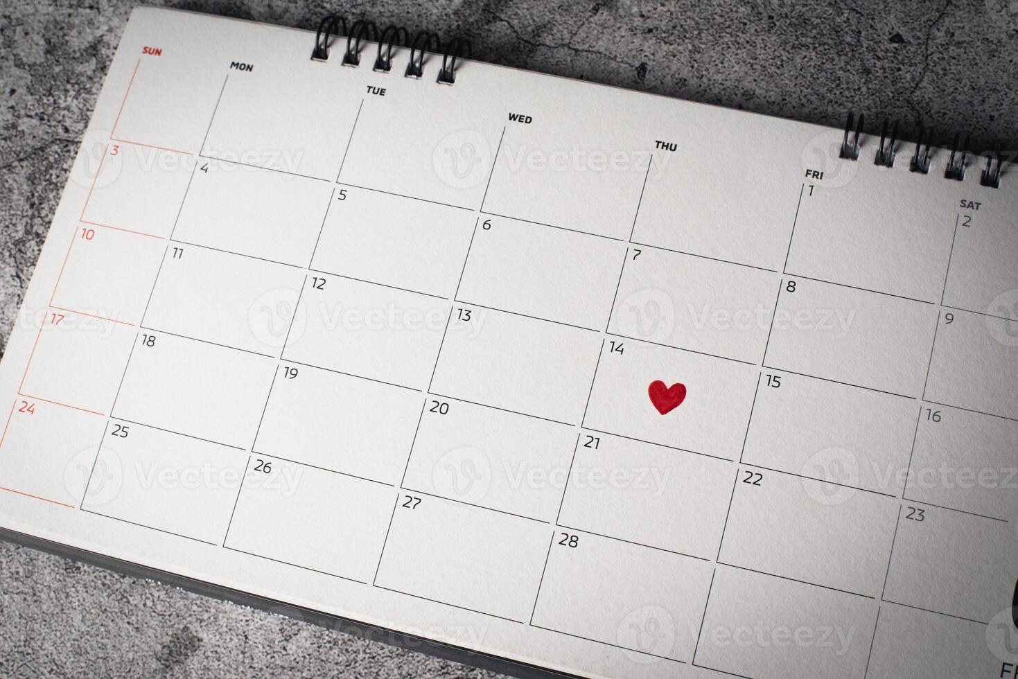 Valentijnsdag kalender foto