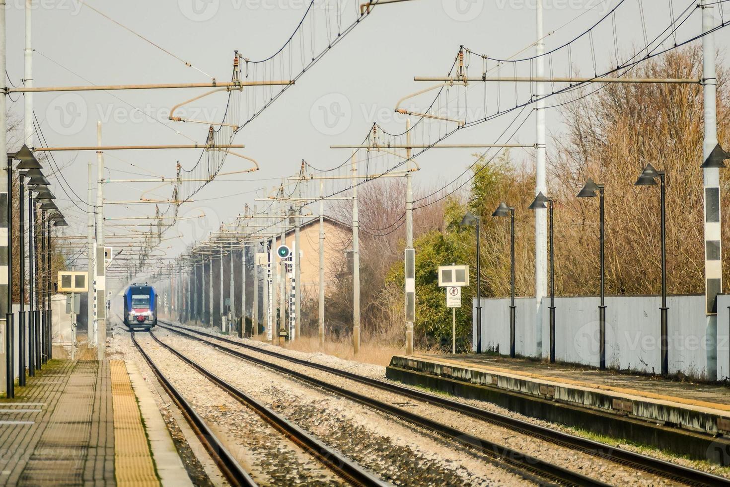 visie van de trein sporen foto