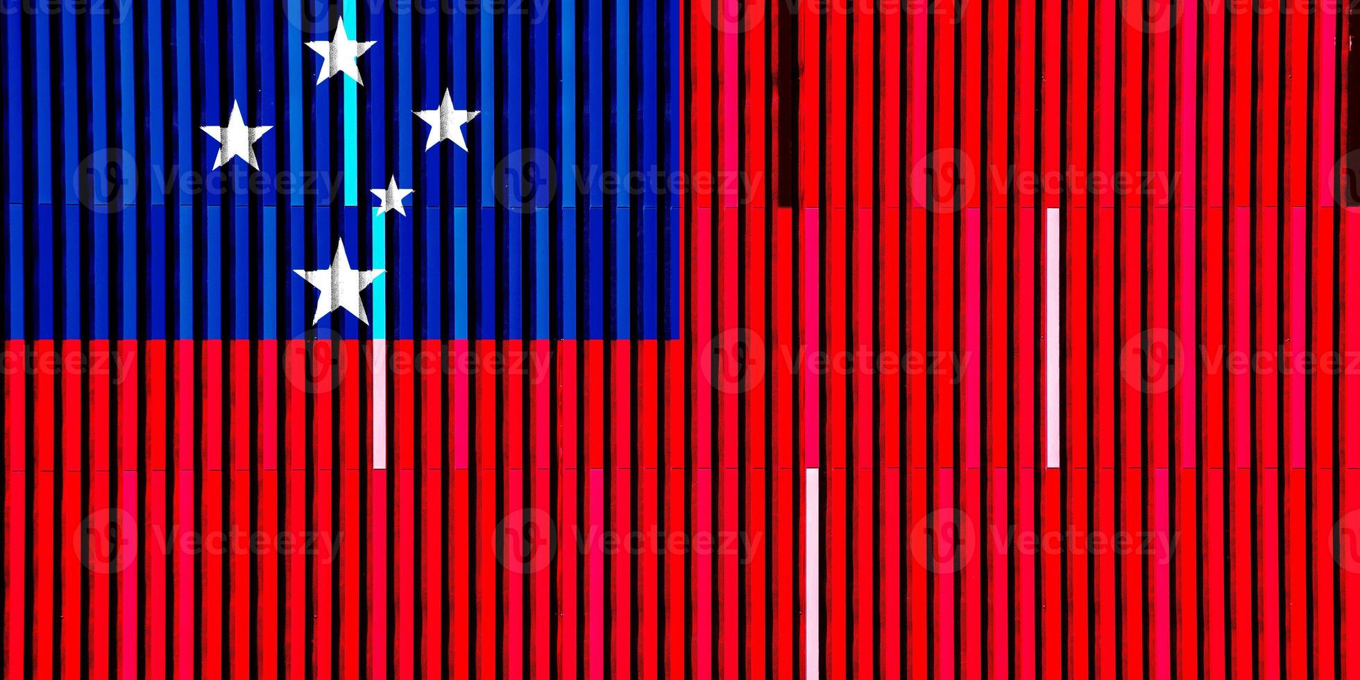 Samoa vlag Aan een getextureerde achtergrond. concept collage. foto