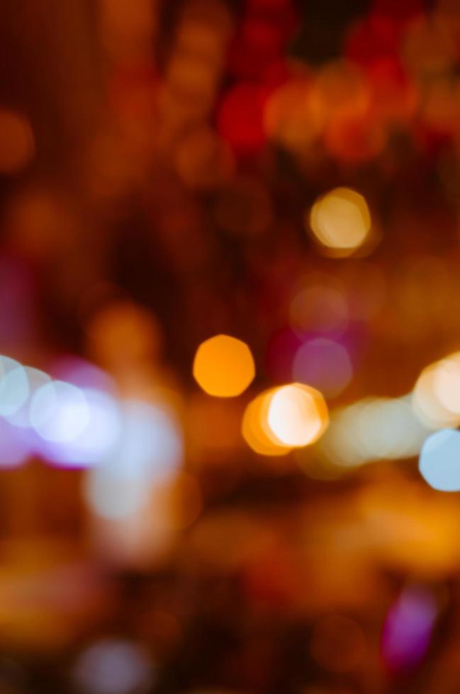 bokeh van nacht licht wazig achtergrond foto