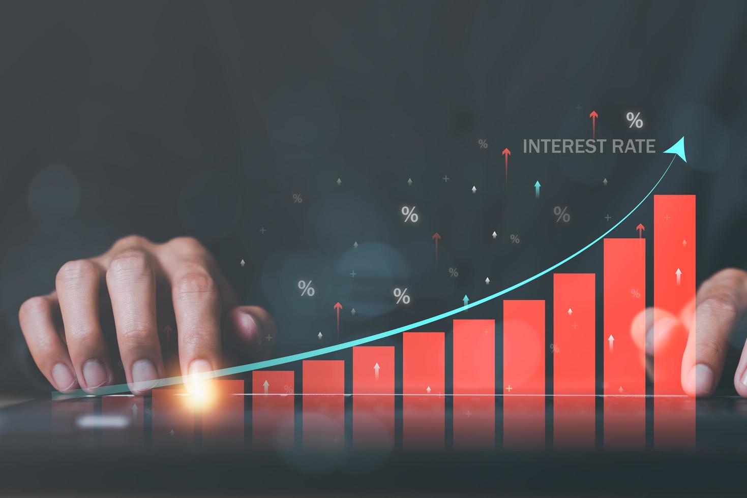 financier shows de groei diagram van storting interesseren tarieven , financieel interesseren tarieven en hypotheek interesseren tarieven ,investering groei percentage en interesseren Aan deposito's, dividenden , pensioen geeft terug foto