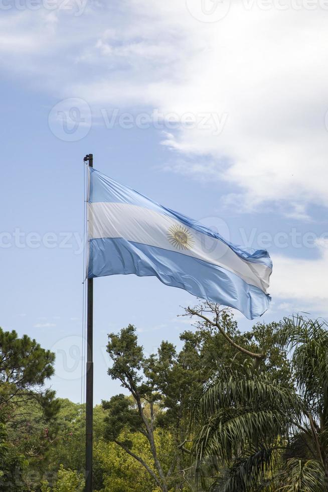 vlag van argentinië in buenos aires foto